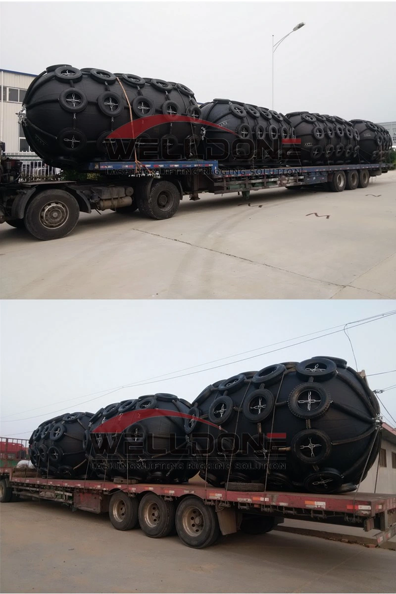 Marine Pneumatic Rubber Fender with Galvanized Chain and Tire