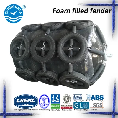 Solid Foam Fender with Chain Tyre Net